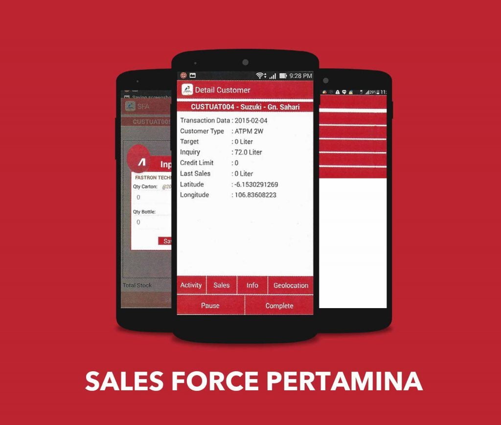 Aplikasi Sales Force Pertamina - Mobile App Developer Indonesia - Jasa ...